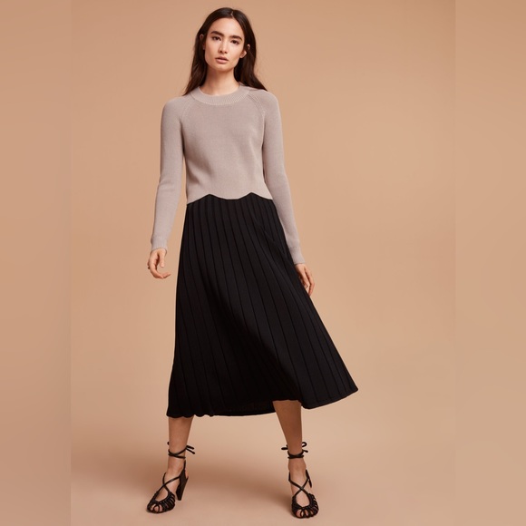 Wilfred Sardou crop scallop sweater dusty taupe sz XS - Picture 6 of 6